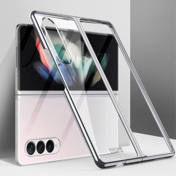 „GKK“ plastist läbipaistev kaaned - hõbedane (Galaxy Z Fold3)