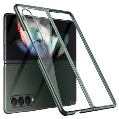 Samsung Galaxy Z Fold3 5G (F926B) GKK skaidrus plastikinis žalios spalvos dėklas - nugarėlė | Priedai.lt