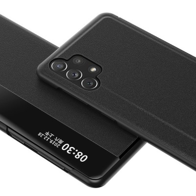 Samsung Galaxy A32 4G (A325F) View Line juodas atverčiamas dėklas - knygutė | Priedai.lt