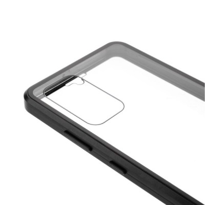 Samsung Galaxy A32 4G (A325F) Frame skaidrus (permatomas) magnetinis dvigubas plastikinis dėklas | Priedai.lt