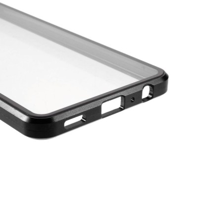 Samsung Galaxy A32 4G (A325F) Frame skaidrus (permatomas) magnetinis dvigubas plastikinis dėklas | Priedai.lt
