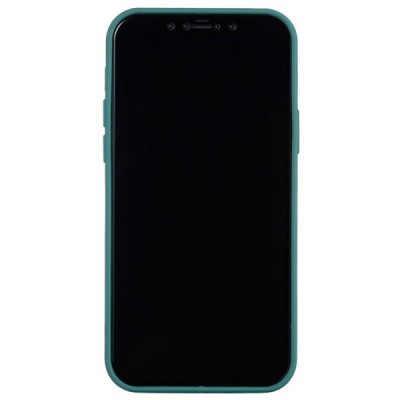 Apple iPhone 12 (12 Pro) kieto silikono TPU tamsiai žalias dėklas - nugarėlė | Priedai.lt