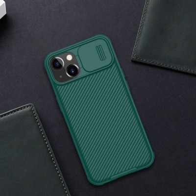 Apple iPhone 13 „Nillkin“ CamShield žalias dėklas, nugarėlė su kameros apsauga | Priedai.lt