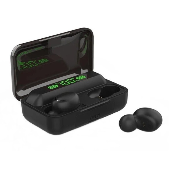 „TWS“ True Wireless BTH-F9-5 bevielės ausinės - juodos
