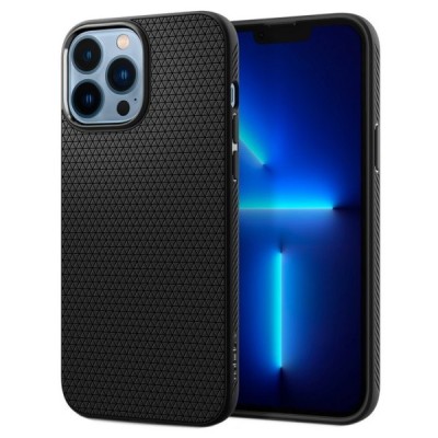 „Spigen“ Liquid Air Apple iPhone 13 Pro juodas kieto silikono dėklas | Priedai.lt