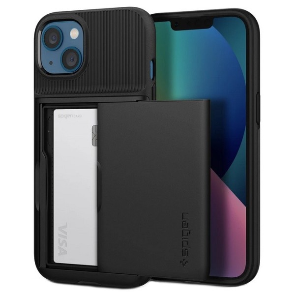 „Spigen“ Slim Armor CS kaaned - must (iPhone 13)