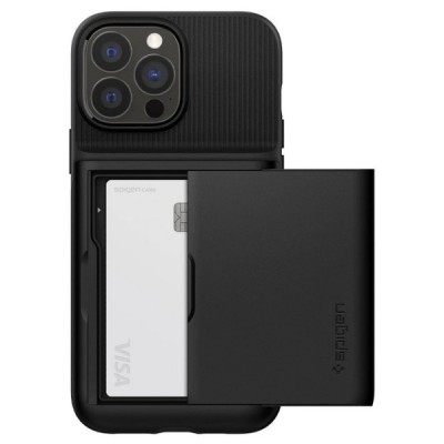 „Spigen“ Slim Armor CS Apple iPhone 13 Pro Max juodas kieto silikono dėklas | Priedai.lt