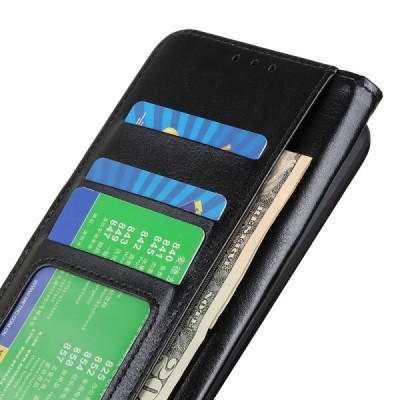 Xiaomi 11T (11T Pro) atverčiamas juodas odinis dėklas, knygutė - piniginė | Priedai.lt
