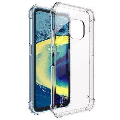 Nokia XR20 Imak sustiprintos apsaugos kieto silikono TPU skaidrus dėklas - nugarėlė + apsauginė ekrano plėvelė | Priedai.lt