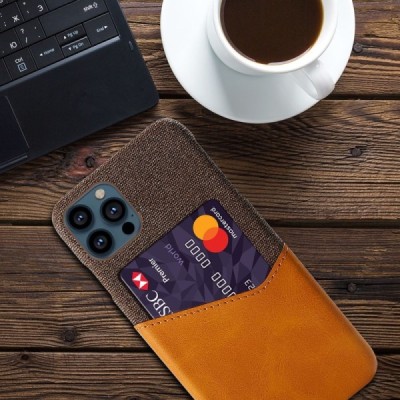 „KSQ“ Shell Apple iPhone 13 Pro rudas odinis dėklas - nugarėlė su kišenėle kortelėms | Priedai.lt