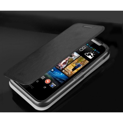 „Mofi“ Leather serijos HTC Desire 310 juodas odinis atverčiamas dėklas / Priedai.lt
