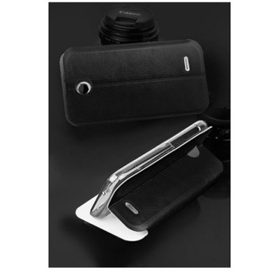 „Mofi“ Leather serijos HTC Desire 310 juodas odinis atverčiamas dėklas / Priedai.lt