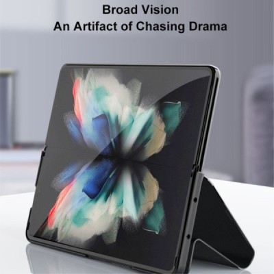 Samsung Galaxy Z Fold3 5G (F926B) „GKK“ juodas odinis atverčiamas dėklas - knygutė | Priedai.lt