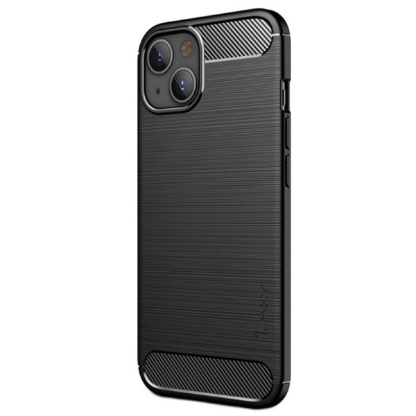 „IPAKY“ Carbon Kõva silikoon (TPU) kaaned - must (iPhone 13 Mini)