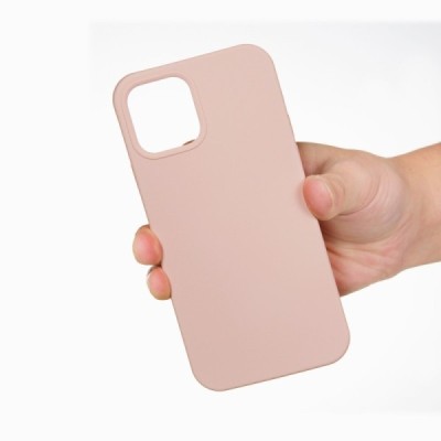 Apple iPhone 13 Mini Shell kieto silikono TPU šviesiai rožinis dėklas - nugarėlė | Priedai.lt