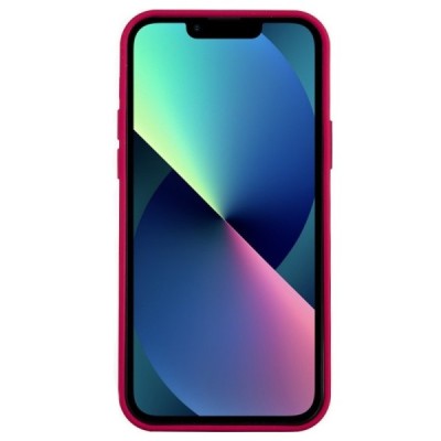 Apple iPhone 13 Mini Shell kieto silikono TPU tamsiai rožinis dėklas - nugarėlė | Priedai.lt