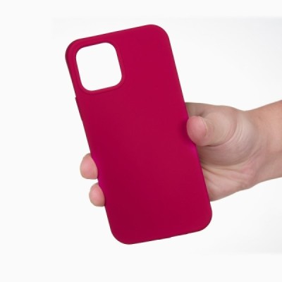 Apple iPhone 13 Mini Shell kieto silikono TPU tamsiai rožinis dėklas - nugarėlė | Priedai.lt