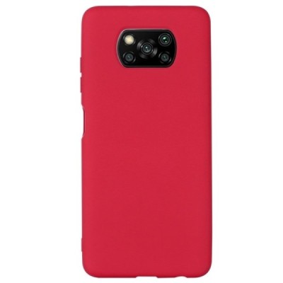 Xiaomi Poco X3 (X3 Pro) Shell kieto silikono TPU raudonas dėklas - nugarėlė | Priedai.lt