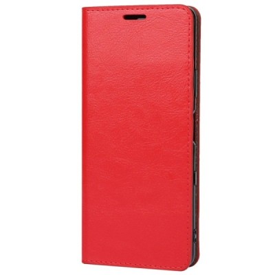 Solidus Sony Xperia 10 III raudonas odinis atverčiamas dėklas | Priedai.lt
