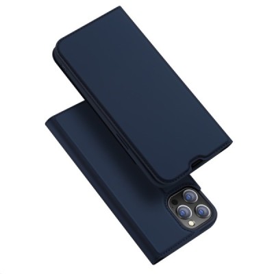 „Dux Ducis“ Skin serijos Apple iPhone 13 Pro tamsiai mėlynas odinis atverčiamas dėklas | Priedai.lt
