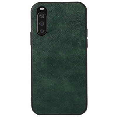 „Deluxe Leather“ Sony Xperia 10 III žalias odinis dėklas | Priedai.lt