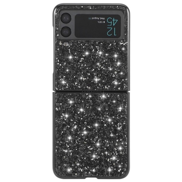 „Shine“ Glittery plastikust kaaned - must (Galaxy Z Flip3)