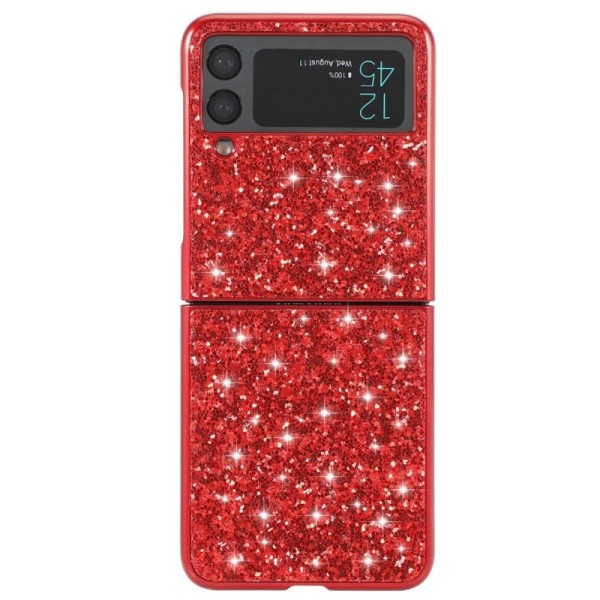 „Shine“ Glittery plastikust kaaned - punane (Galaxy Z Flip3)