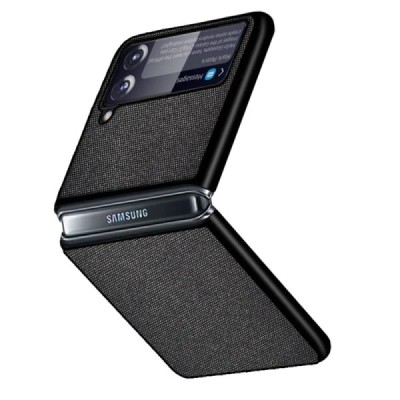 „Bi-Color“ Splicing Samsung Galaxy Z Flip3 (F711) juodas odinis dėklas | Priedai.lt