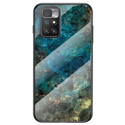 Xiaomi Redmi 10 „Marble“ kieto silikono TPU mėlynas dėklas - nugarėlė | Priedai.lt
