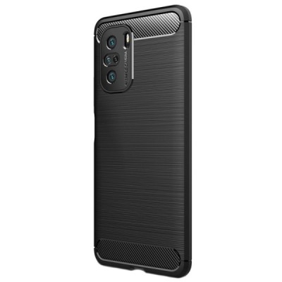 Xiaomi Poco F3 (Mi 11i) kieto silikono TPU juodas dėklas - nugarėlė | Priedai.lt