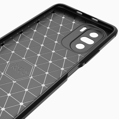 Xiaomi Poco F3 (Mi 11i) kieto silikono TPU juodas dėklas - nugarėlė | Priedai.lt
