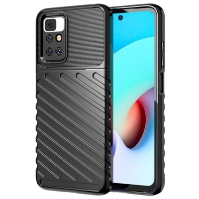 Xiaomi Redmi 10 Twill kieto silikono TPU juodas dėklas - nugarėlė | Priedai.lt
