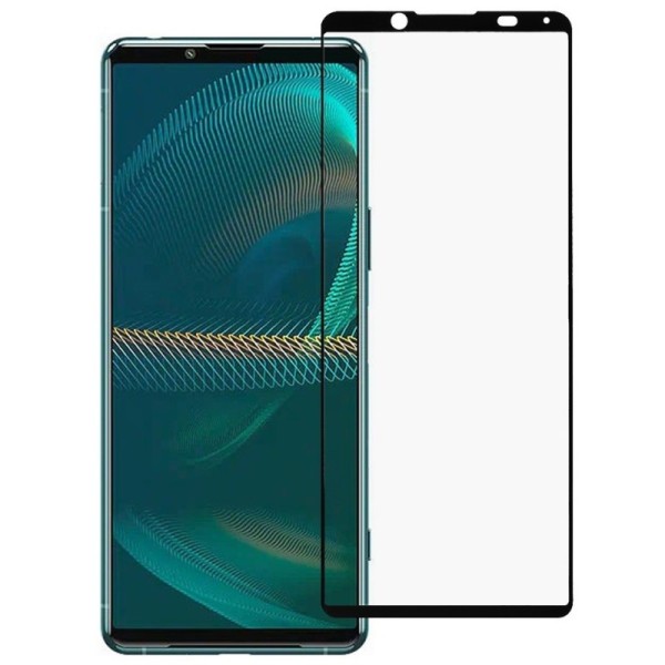 „Rurihai“ Tempered Glass täielik katvus kaitsev ekraaniklaas 2.5D - must (Xperia 5 III)