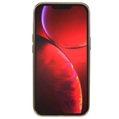 Apple iPhone 13 Pro „X-Level“ Glitter Case TPU silikoninis skaidrus permatomas plonas dėklas su auksiniu rėmeliu | Priedai.lt
