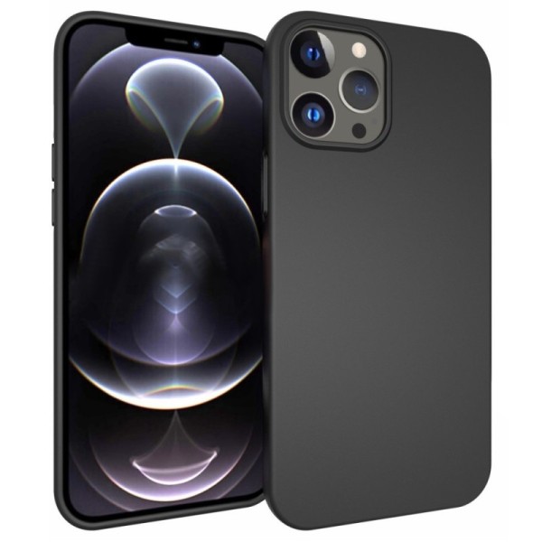 Kõva silikoon (TPU) kaaned - must (iPhone 13 Pro Max)