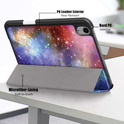 Apple iPad mini 6 2021 atverčiamas spalvotas „Cosmo“ dėklas - knygutė | Priedai.lt