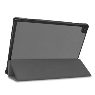 Lenovo Tab M10 FHD REL (X605FC) atverčiamas pilkas odinis dėklas (sulankstomas) | Priedai.lt