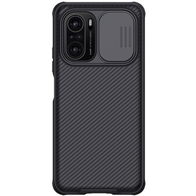 Xiaomi Poco F3 (Mi 11i) „Nillkin“ CamShield juodas dėklas, nugarėlė su kameros apsauga | Priedai.lt