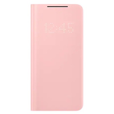 Samsung Galaxy S21 (G991B) originalus Smart Led View Cover atverčiamas rožinis dėklas - knygutė | Priedai.lt