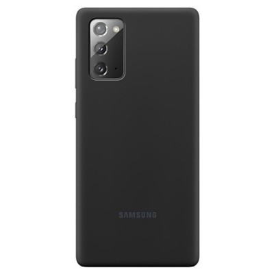 Samsung Galaxy Note 20 (N980F) „Samsung“ Silicone Cover kieto silikono juodas dėklas | Priedai.lt