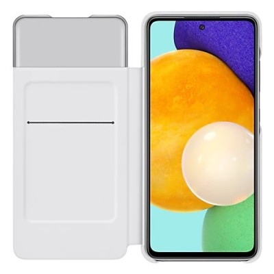 Samsung Galaxy A52 5G (A526B, A525F) originalus S View Wallet Cover atverčiamas baltas dėklas - knygutė | Priedai.lt