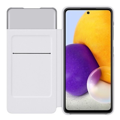 Samsung Galaxy A72 (A726B, A725F) originalus S View Wallet Cover atverčiamas baltas dėklas - knygutė | Priedai.lt