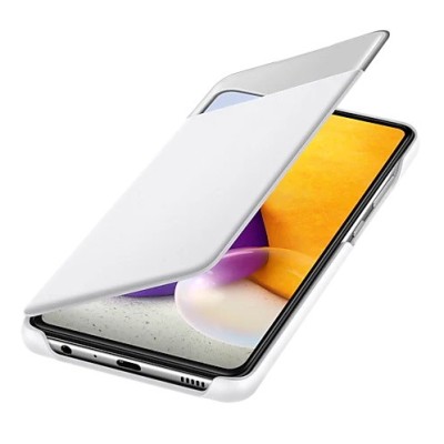 Samsung Galaxy A72 (A726B, A725F) originalus S View Wallet Cover atverčiamas baltas dėklas - knygutė | Priedai.lt