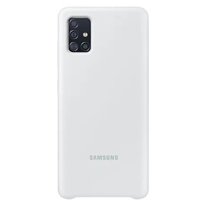 Samsung Galaxy A51 (A515) „Samsung“ Silicone Cover kieto silikono baltas dėklas | Priedai.lt