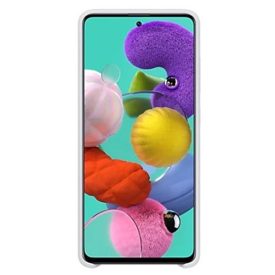 Samsung Galaxy A51 (A515) „Samsung“ Silicone Cover kieto silikono baltas dėklas | Priedai.lt