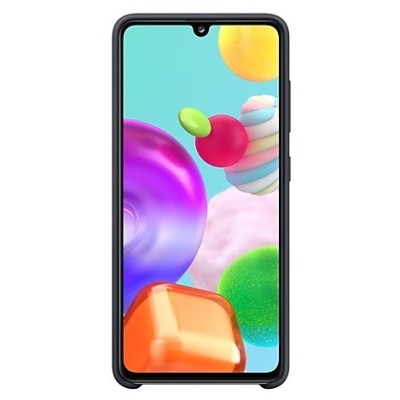 Samsung Galaxy A41 (A415F) „Samsung“ Silicone Cover kieto silikono juodas dėklas | Priedai.lt