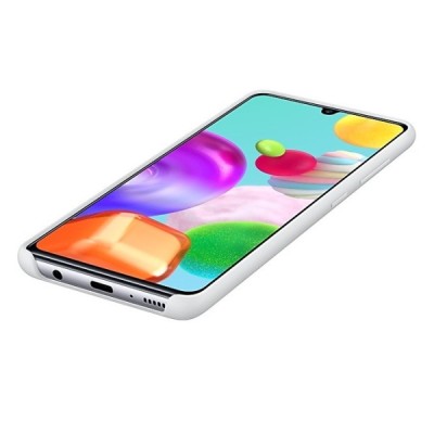 Samsung Galaxy A41 (A415F) „Samsung“ Silicone Cover kieto silikono baltas dėklas | Priedai.lt
