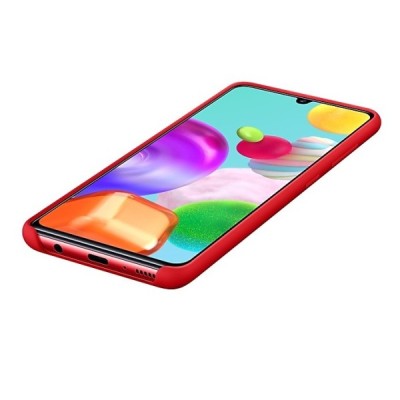 Samsung Galaxy A41 (A415F) „Samsung“ Silicone Cover kieto silikono raudonas dėklas | Priedai.lt