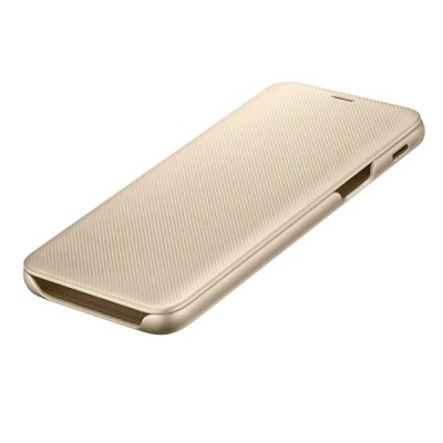 Samsung Galaxy J6 2018 (J600) originalus Wallet Cover atverčiamas auksinis odinis dėklas - piniginė | Priedai.lt