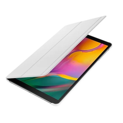 Originalus Samsung Galaxy Tab A 10.1 2019 (T515, T510) Book Cover EF-BT510 atverčiamas baltas odinis dėklas | Priedai.lt